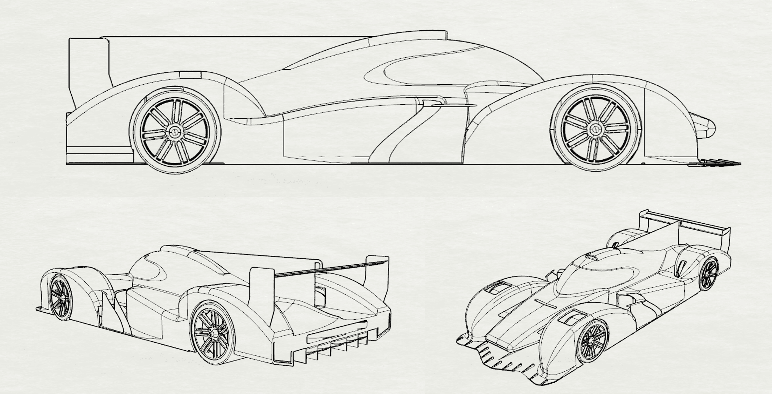 Hypercar design panels