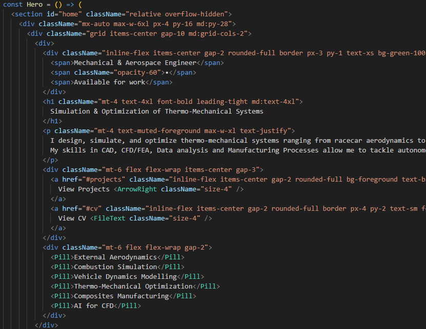 Portfolio website thumbnail
